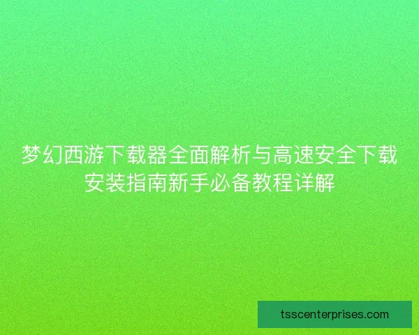 梦幻西游下载器全面解析与高速安全下载安装指南新手必备教程详解